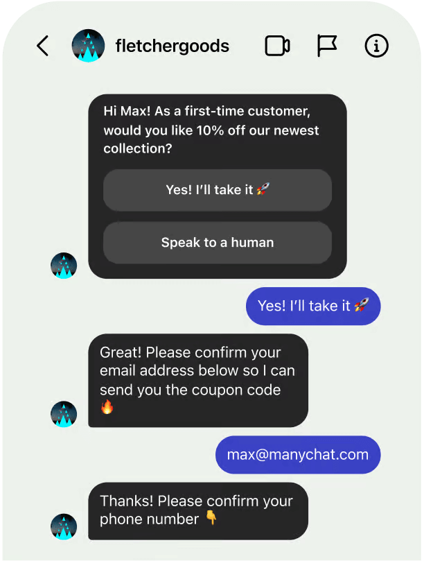 Manychat's Social Media Management tools for messaging